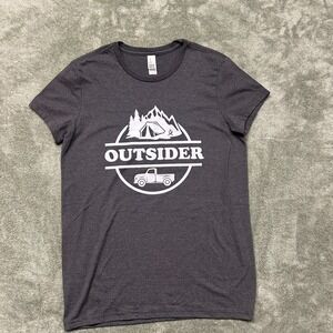 Outsider - Camping - Outdoors - Graphic T-shirt - Size Large - Womens